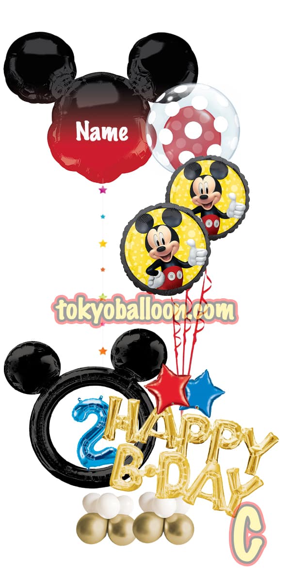ディズニー風船 ミッキーマウス フォトフレーム付き | Tokyo Balloon Decorations